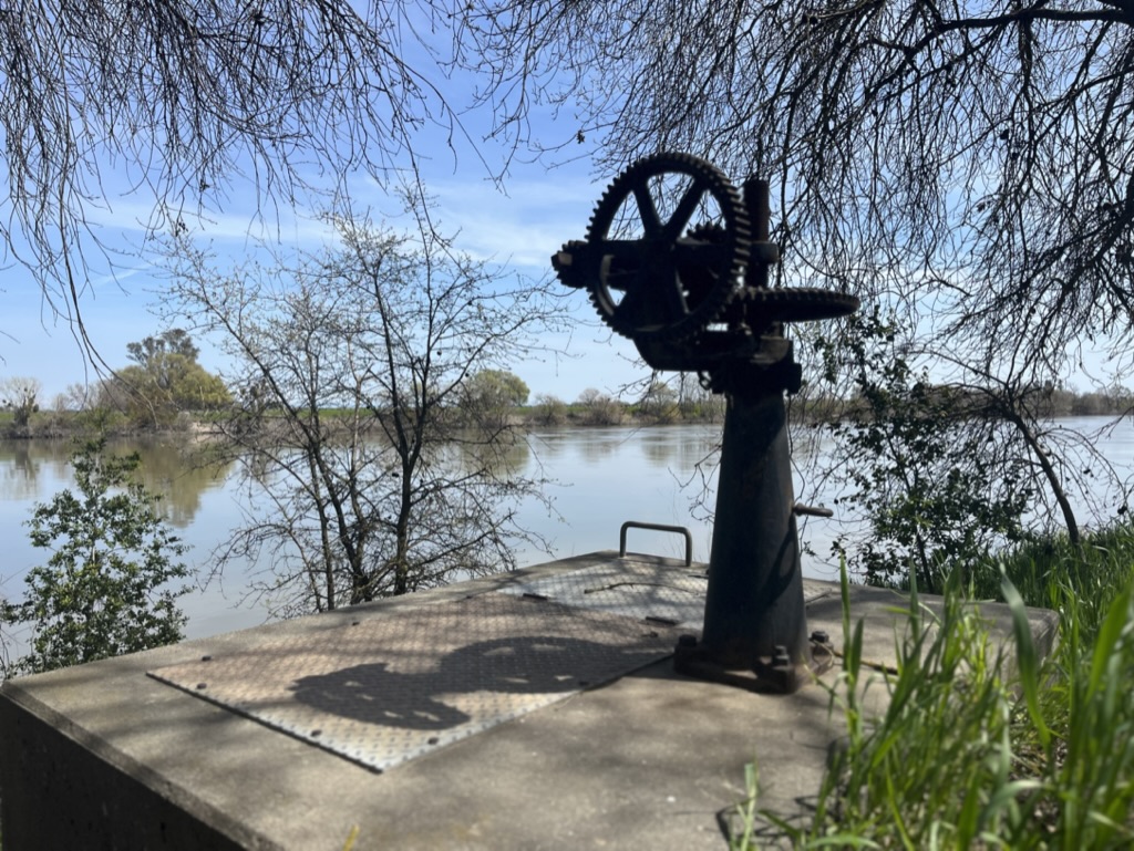 The opening mechanism for the gate connecting Elk Slough to the Sacramento River | Marcus Kahn