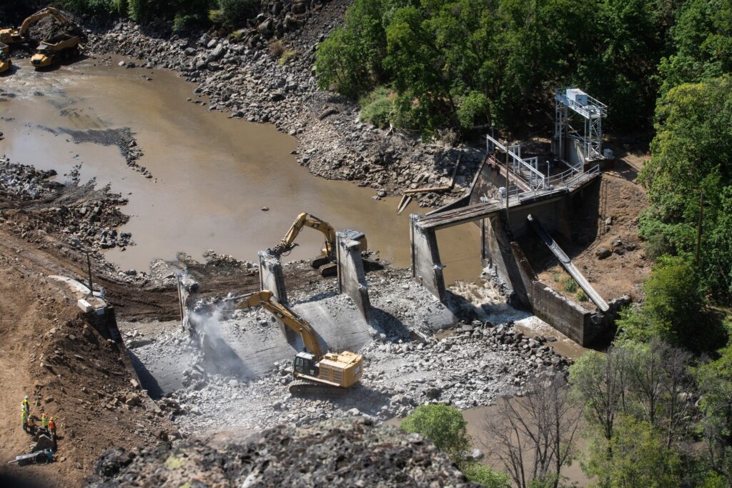 Copco 2 Dam during deconstruction | Swiftwater Films