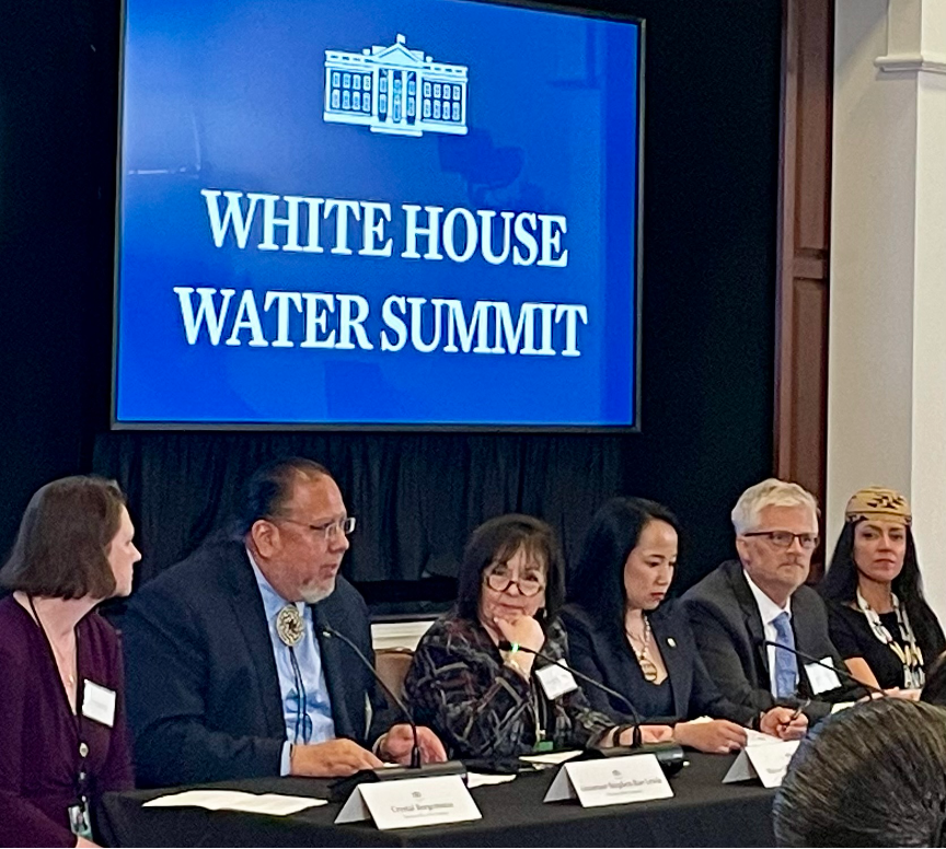 Members of a Water Summit panel included Governor Stephen Roe Lewis of the Gila River Indian Community (second from left).