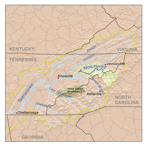 Nolichucky River Map | Wikipedia