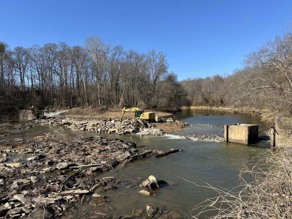 Ramseur Dam during removal