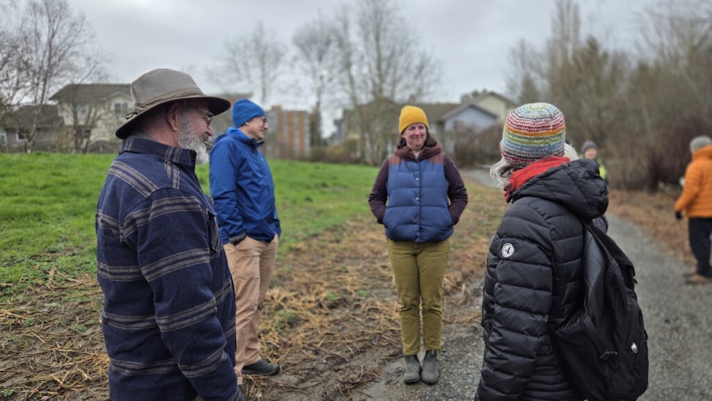 Project partners and community members visit Roxhill Park to celebrate restoration of a rare and ancient peat bog | Susan Woodward