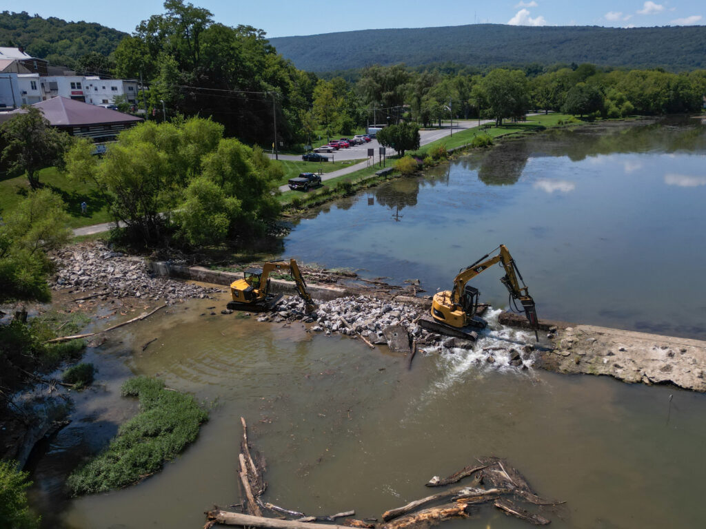 Reighard Dam removal, Raystown Branch Juniata River, Pennsylvania | Matthew Otis