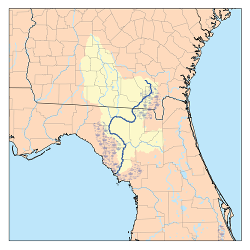 Suwannee River Map
