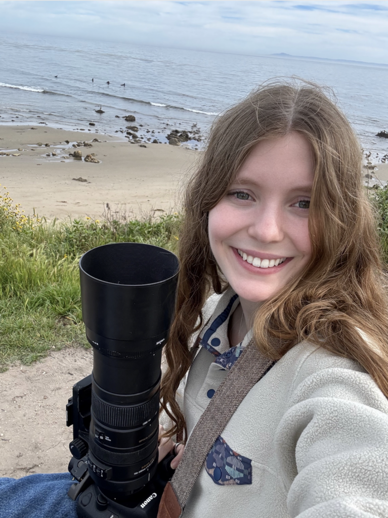 American Rivers Communications Intern and UCSB Student Bella Astin at the Coal Oil Point Reserve Bluff side | Bella Astin 