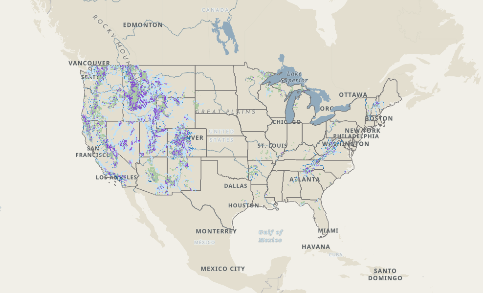 Roadless Rule arcGIS map