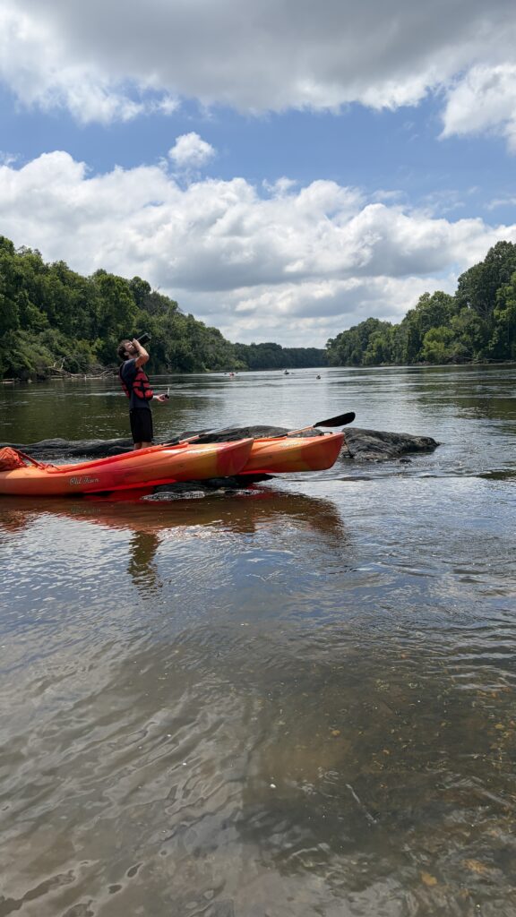 Paddling on the Cape Fear River, North Carolina